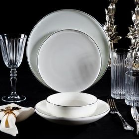 Massimo Elegant Silver 6 Kisilik 24 Parca Yemek Takimi