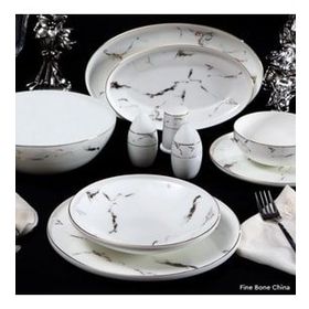 Massimo Marble Gold 56 Parça Yemek Takımı