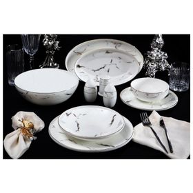 Massimo Marble Gold 56 Parça Yemek Takımı