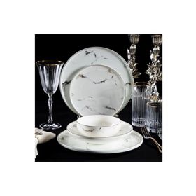 Massimo Marble Gold 6 Kişilik 24 Parça Yemek Takımı