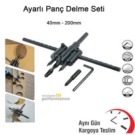 Master 40-200 Ayarlı Panç Delme Seti