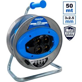 Master 505423 Extra Metal Gövde 3x2.5 mm 50 mt Kablolu Makara