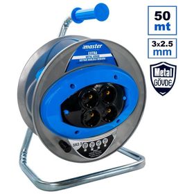 Master 505423 Extra Metal Gövde 3x2.5 mm 50 mt Kablolu Makara
