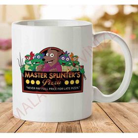 Master Splinters Pizzas Teenage Mutant Ninja Turtles Freddies Baskılı Kupa