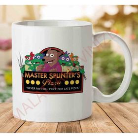 Master Splinters Pizzas Teenage Mutant Ninja Turtles Freddies Baskılı Kupa