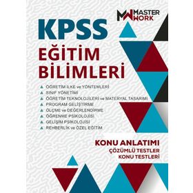 Master Work KPSS Eğitim Bilimleri Konu Anlatımı