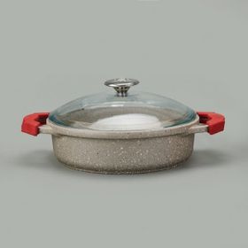 Masterchef 24 cm Bej Kırmızı Döküm Karnıyarık Tenceresi