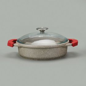 Masterchef 24 cm Bej Kırmızı Döküm Karnıyarık Tenceresi