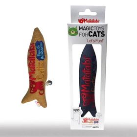 Matatabi Cats 14 cm Karışık Renkli Jr.Fish Balık Şeklinde Matatabili Çıngıraklı Peluş Kedi Oyuncağı