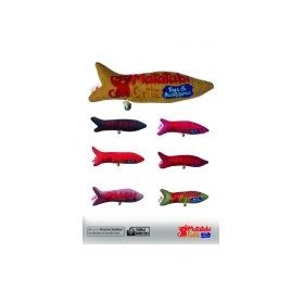 Matatabi Cats 14 cm Karışık Renkli Jr.Fish Balık Şeklinde Matatabili Çıngıraklı Peluş Kedi Oyuncağı