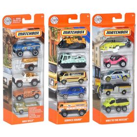 Matchbox Renkli Metal Beşli Araba Seti