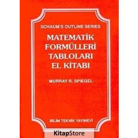 MATEMATIK FORMÜLLERI TABLOLARI EL KITABI - MURRAY R. SPIEGEL (ISBN:9789755400228)