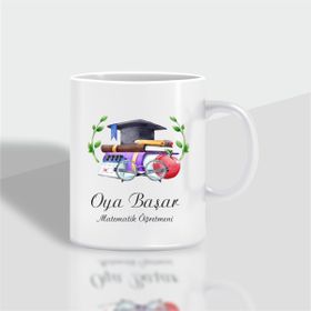 Matematik Öğretmeni İsme Özel Meslek Kupa Bardak