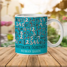 Matematik Öğretmeni Öğretmenler Günü Kişiye Özel Kupa