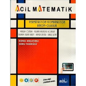 Matematik Permütasyon Kombinasyon Binom Olasılık Konu Anlatımlı Soru Fasikülü-Acil Yayınları