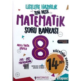 Matematus Yayınları 8. Sınıf Matematik Soru Bankası