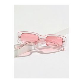Mathilda Aksesuar Chunky Frame Vintage Şeffaf Pembe Güneş Gözlüğü