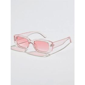 Mathilda Aksesuar Chunky Frame Vintage Şeffaf Pembe Güneş Gözlüğü