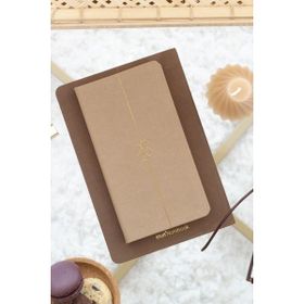 Matt Notebook 2026 Yılı 12 Aylık Sütlü Kahve Haftalık Keten Cep Ajandası