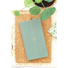 Matt Notebook 2026 Yılı 12 Aylık Yeşil Haftalık Keten Cep Ajandası