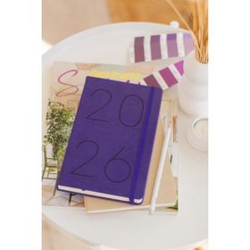 Matt Notebook 2026 Yılı 13x21 cm Mor Günlük Ajanda