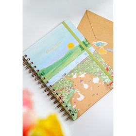 Matt Notebook 2026 Yılı A5 Haftalık Spiralli 15x21 cm 12 Aylık Motivasyon Sayfalı Manzara Çok Renkli Ajanda