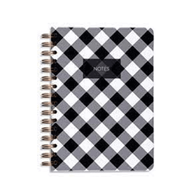 Matt Notebook A5 15x21 cm Spiralli Çizgili Tarihsiz Ekose Not Defteri