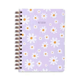 Matt Notebook A5 15x21 cm Spiralli Çizgili Tarihsiz Papatya Not Defteri