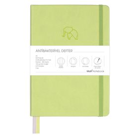 Matt Notebook A5 Antibakteriyel Noktalı Açık Yeşil Defter