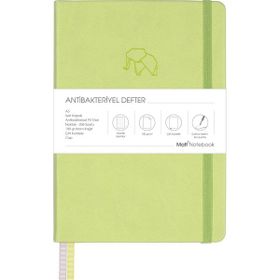 Matt Notebook A5 Antibakteriyel Noktalı Açık Yeşil Defter