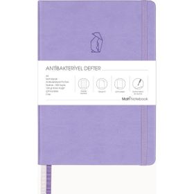 Matt Notebook A5 Antibakteriyel Noktalı Lila Defter