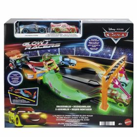 Mattel HPD80 Cars Karanlıkta Parlayan Yarışçılar Pist Seti