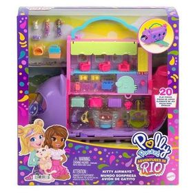 Mattel HWP19 Polly Pocket Adventures In Rio Uçak Çocuk Oyun Seti