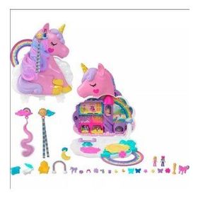 Mattel Polly Pocket HKV51 Tek Boynuzlu Atın Gökkuşağı Salonu