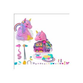 Mattel Polly Pocket HKV51 Tek Boynuzlu Atın Gökkuşağı Salonu