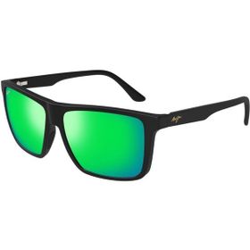 Maui Jim 610 02A 59 Polarize Aynalı Kare Siyah Kemik Unisex Güneş Gözlüğü
