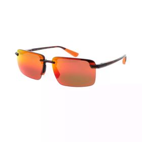 Maui Jim MJ 0626S 002 10 61 Polarize Dikdörtgen Kırçıllı Kırmızı Kemik Unisex Güneş Gözlüğü