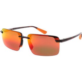 Maui Jim MJ 0626S 002 10 61 Polarize Dikdörtgen Kırçıllı Kırmızı Kemik Unisex Güneş Gözlüğü