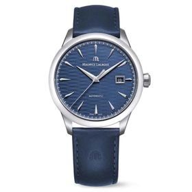 Maurice Lacroix ML-756108SS001430-4 Lacivert Deri Erkek Kol Saati