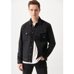 Mavi 010143-32231 Drake Koyu Gri Black Pro Erkek Jean Ceket