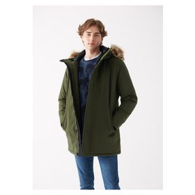 Mavi 010463-34343 Haki Kapüşonlu Erkek Parka