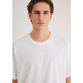 Mavi 0610100-620 Mavi Logo Baskılı Beyaz Erkek T-shirt