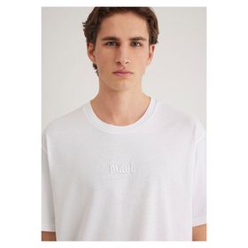 Mavi 0610100-620 Mavi Logo Baskılı Beyaz Erkek T-shirt