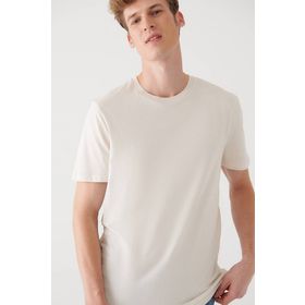 Mavi 0610251-70054 Basic Ekru Erkek T-shirt
