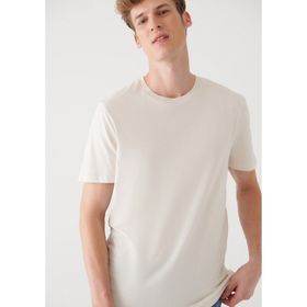 Mavi 0610251-70054 Basic Ekru Erkek T-shirt