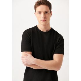 Mavi 0610277-900 Bisiklet Yaka Siyah Erkek T-shirt