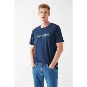 Mavi 0610407-70490 Sunshine Baskılı Lacivert Erkek T-shirt