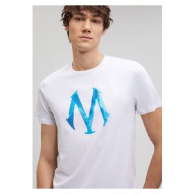 Mavi 0611025-620 Mavi Logo Baskılı Beyaz Erkek T-shirt