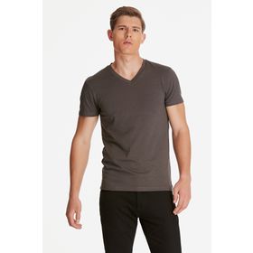 Mavi 061748-24398 V Yaka Streç Gri Erkek T-Shirt