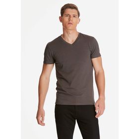 Mavi 061748-24398 V Yaka Streç Gri Erkek T-Shirt